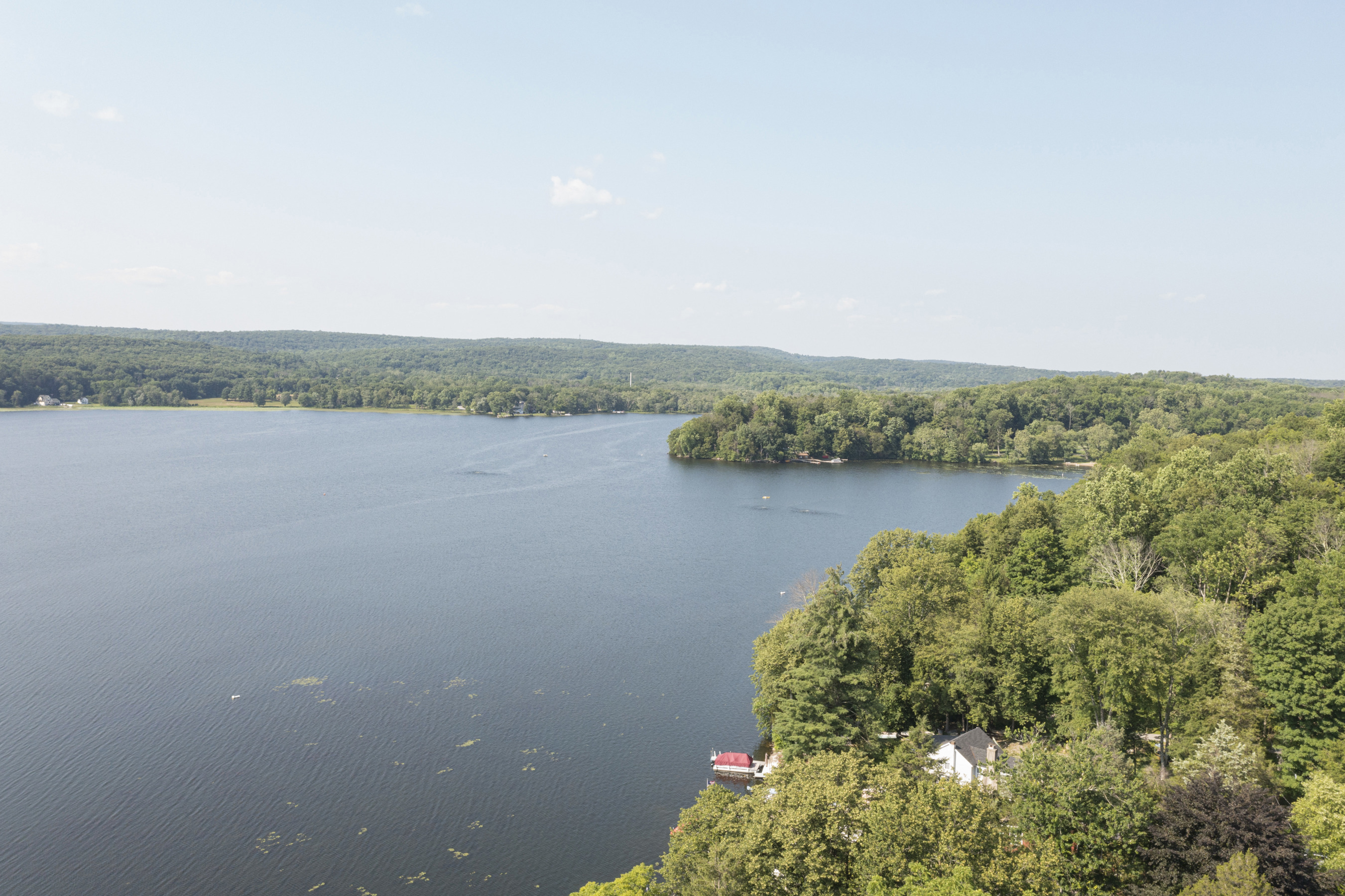 Aerial View of Swartswood Lake