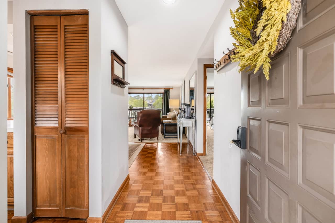 Welcome to Cardinal Court. Easy entry with a view straight through to the living room and balcony.  