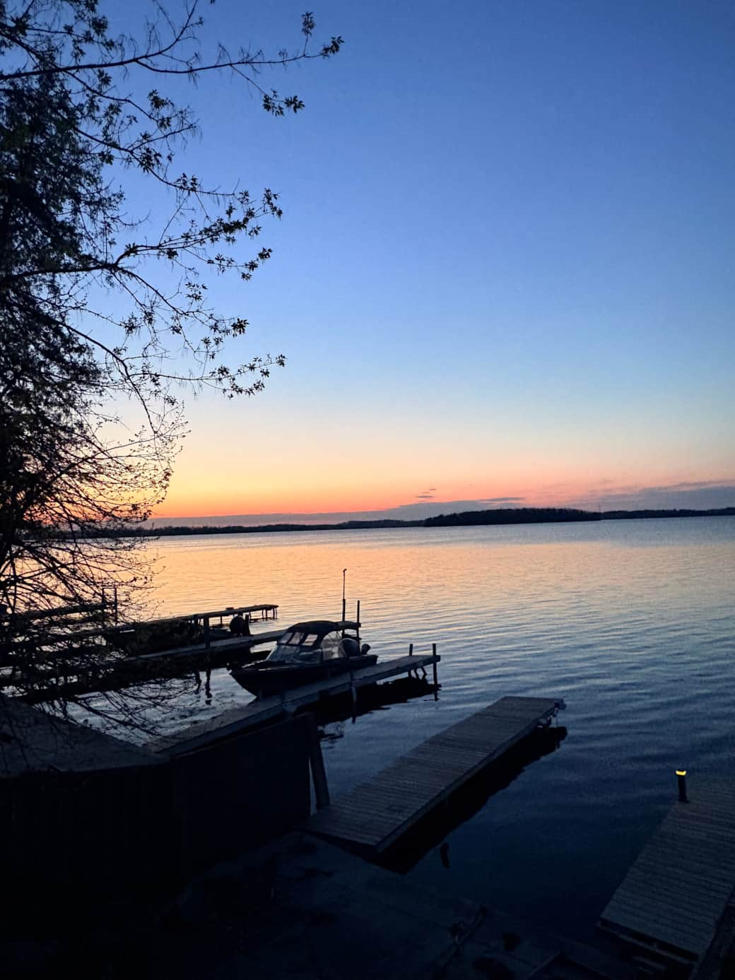 Sunset dock view