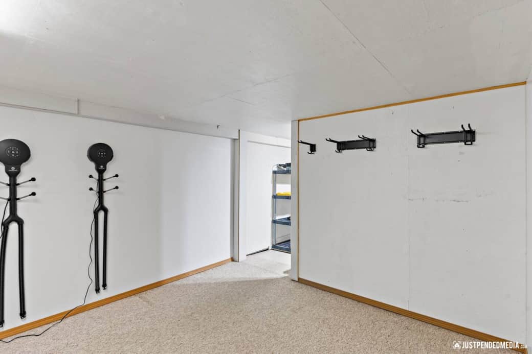 heater storage - gear room with ski hooks & boot dryers
