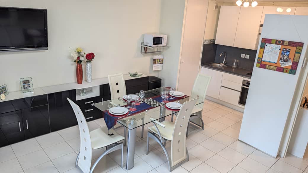 Living room and kitchen