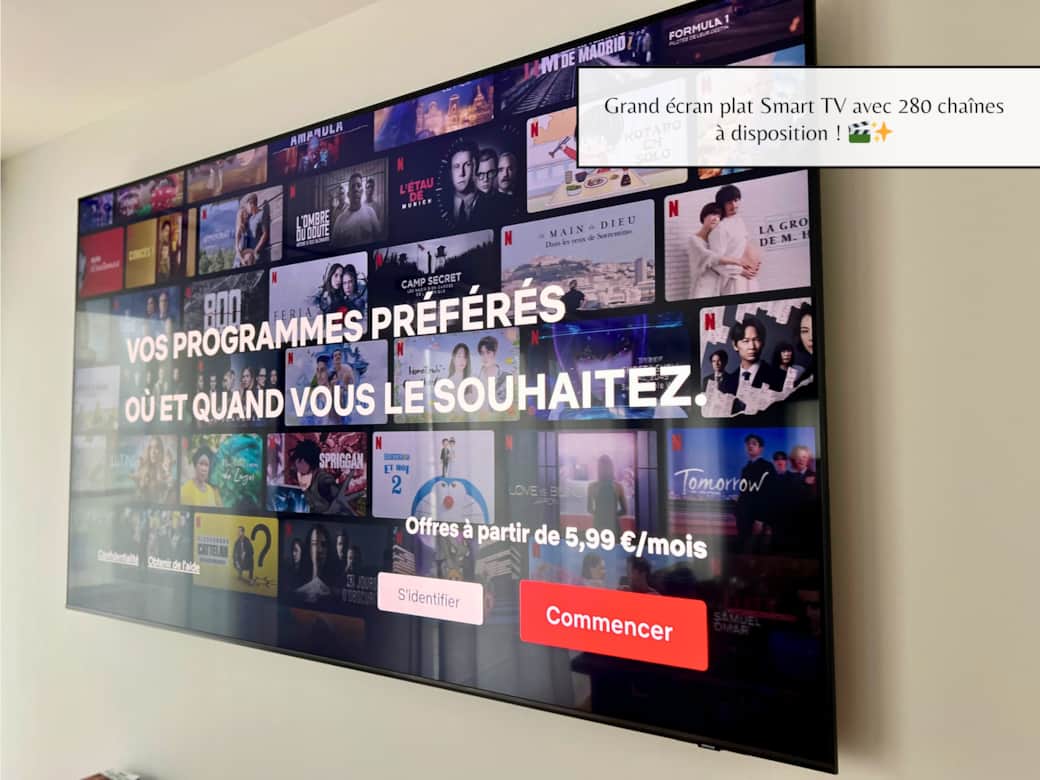 Grand écran plat Smart TV avec 280 chaînes à disposition ! 🎬✨ Grand écran plat Smart TV avec 280 chaînes à disposition ! 🎬✨