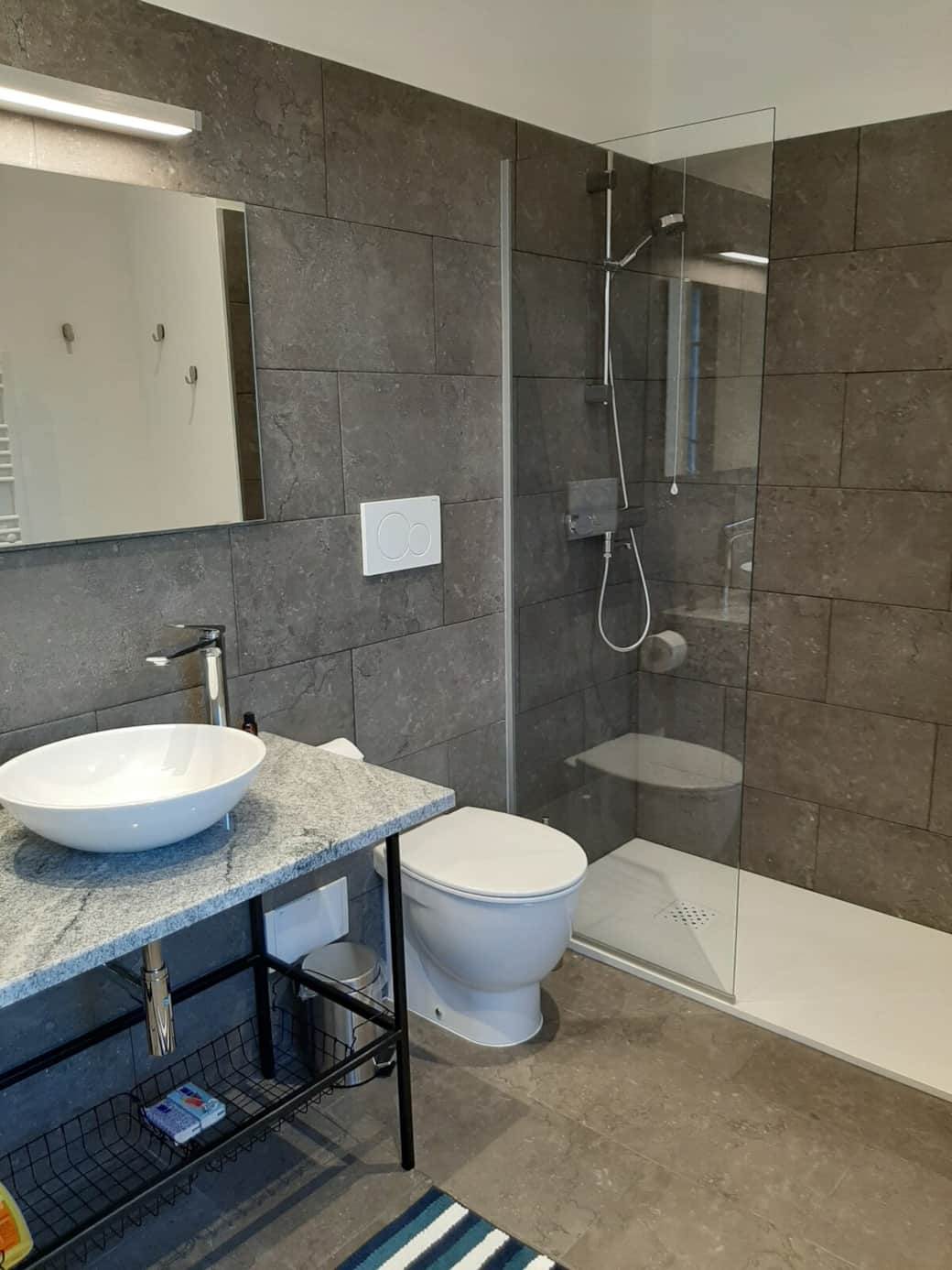 Bathroom with a walk-in shower