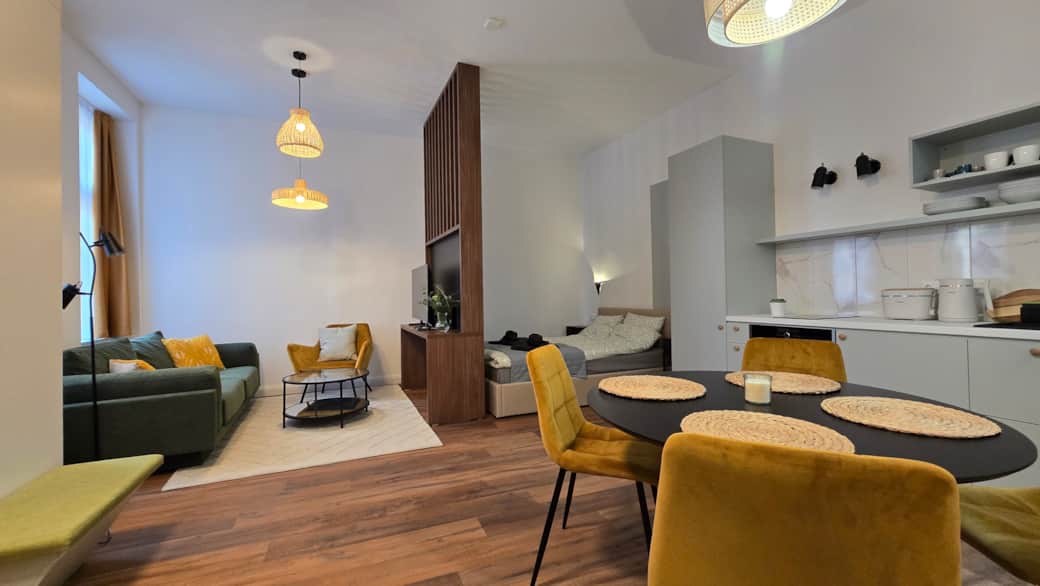 Living room and Kitchen