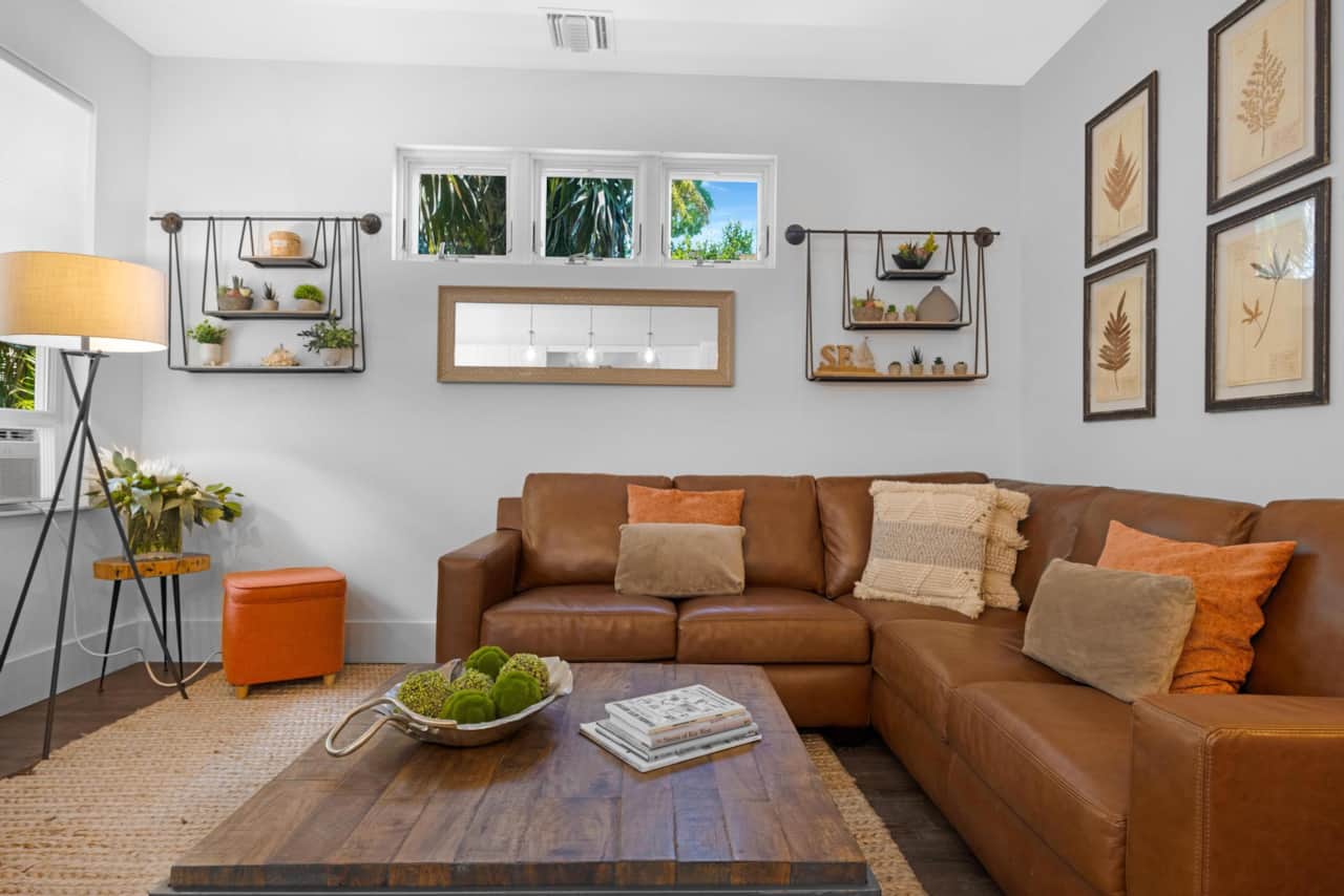 Beautiful comfortable leather seating.