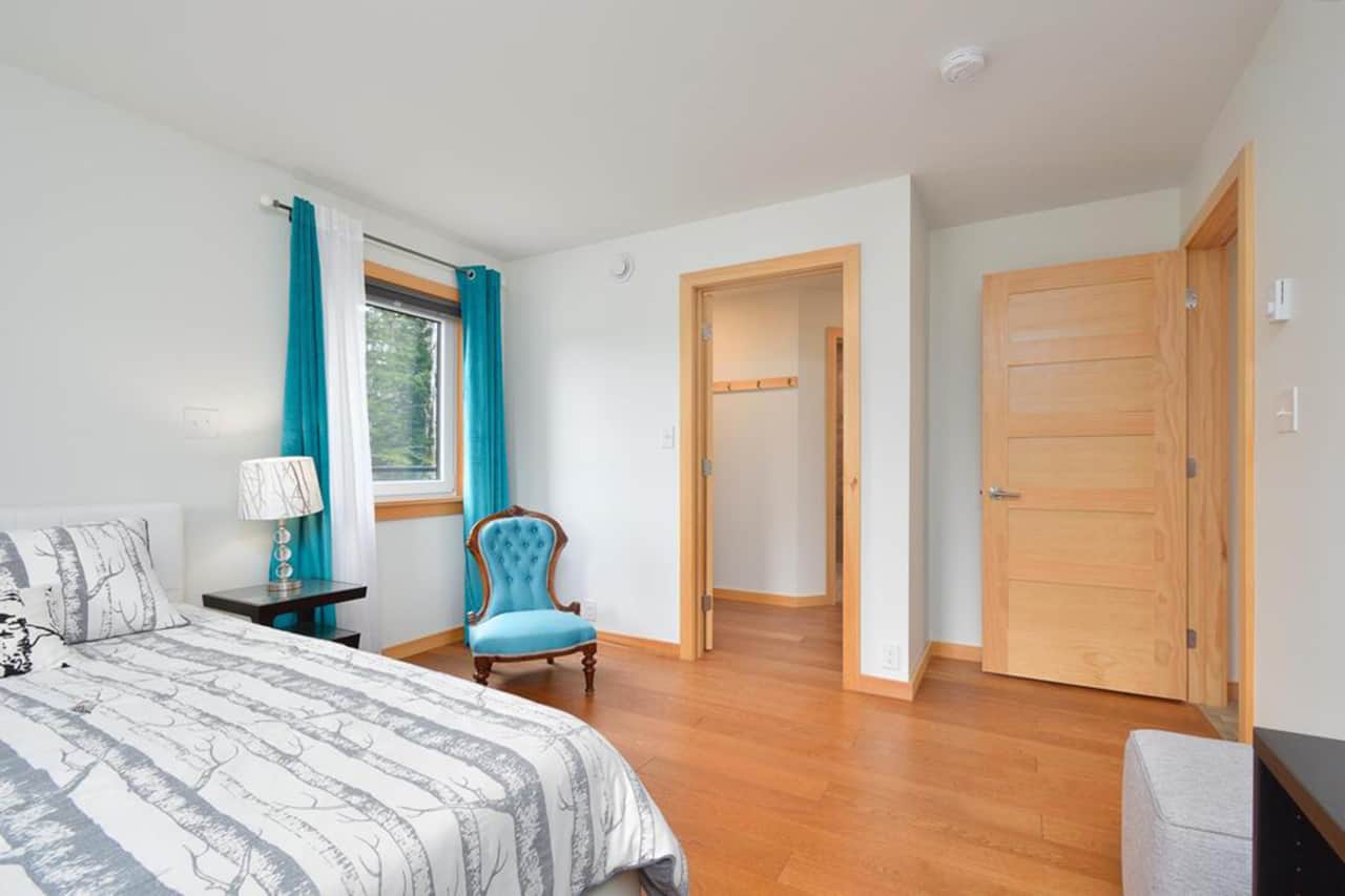 Master suite with walk-in closet, vanity, bidet, soaking tub and walk-in shower (on main floor)