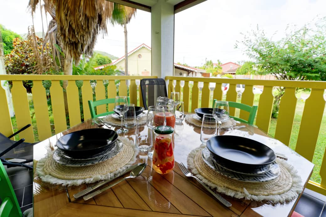 Terrasse privée coté plage