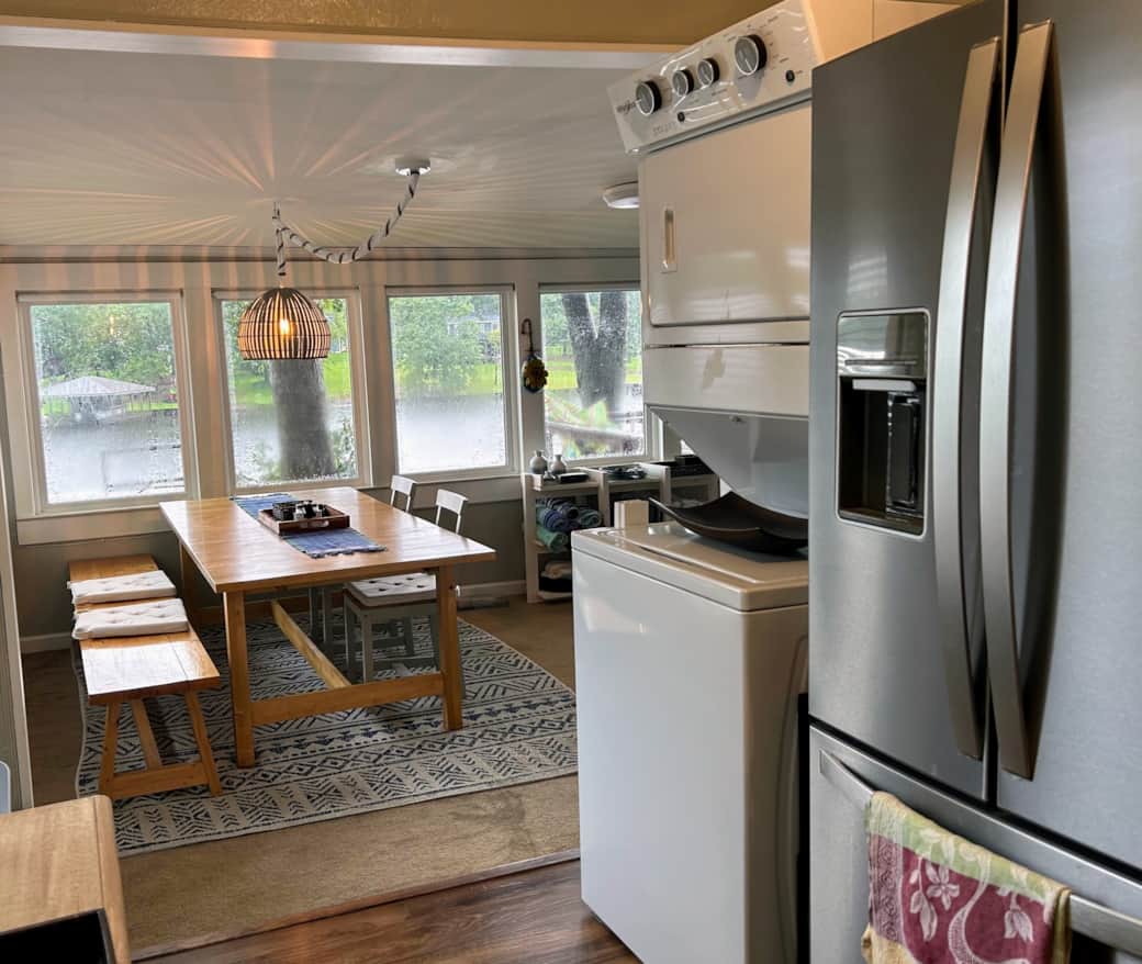 View to dining room from kitchen