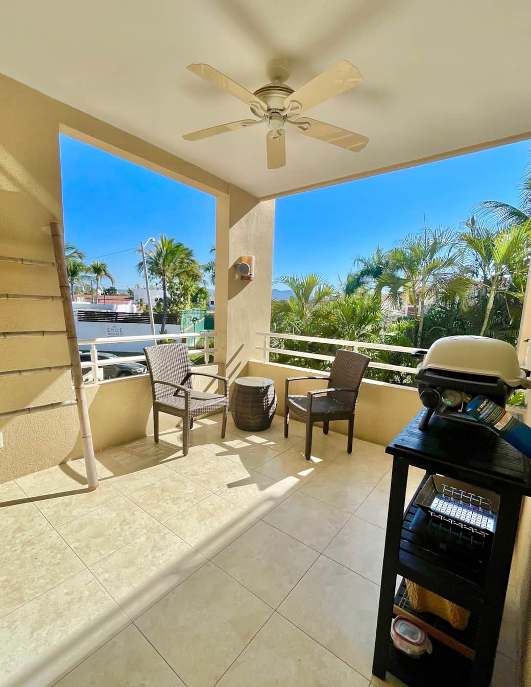 Private covered patio
