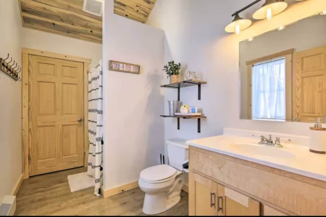 Bathroom off of the Queen bedroom on the second floor