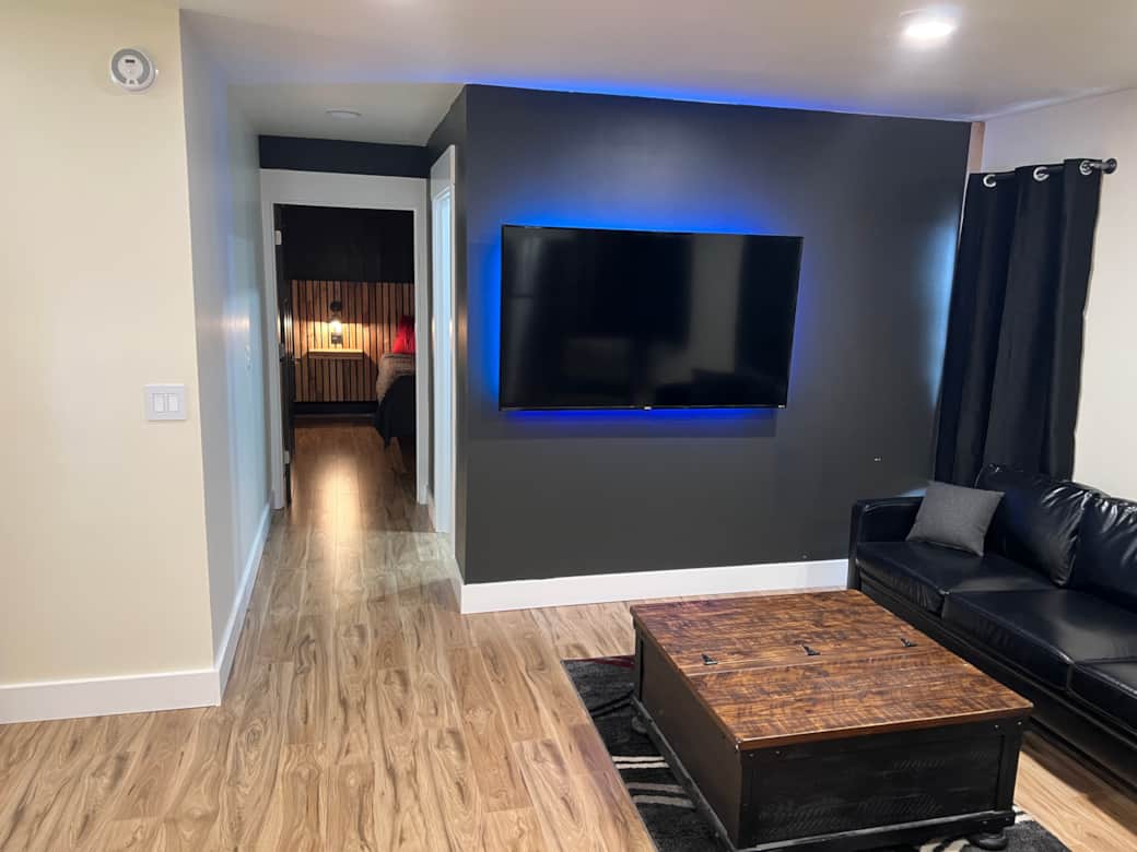 Looking from the kitchen towards the other end of the unit. 