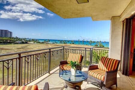 Gorgeous ocean views from the spacious lanai