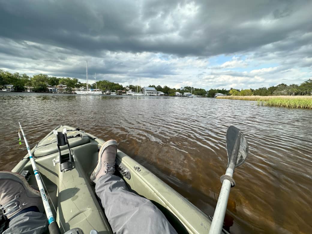 Kayaking the creeks.