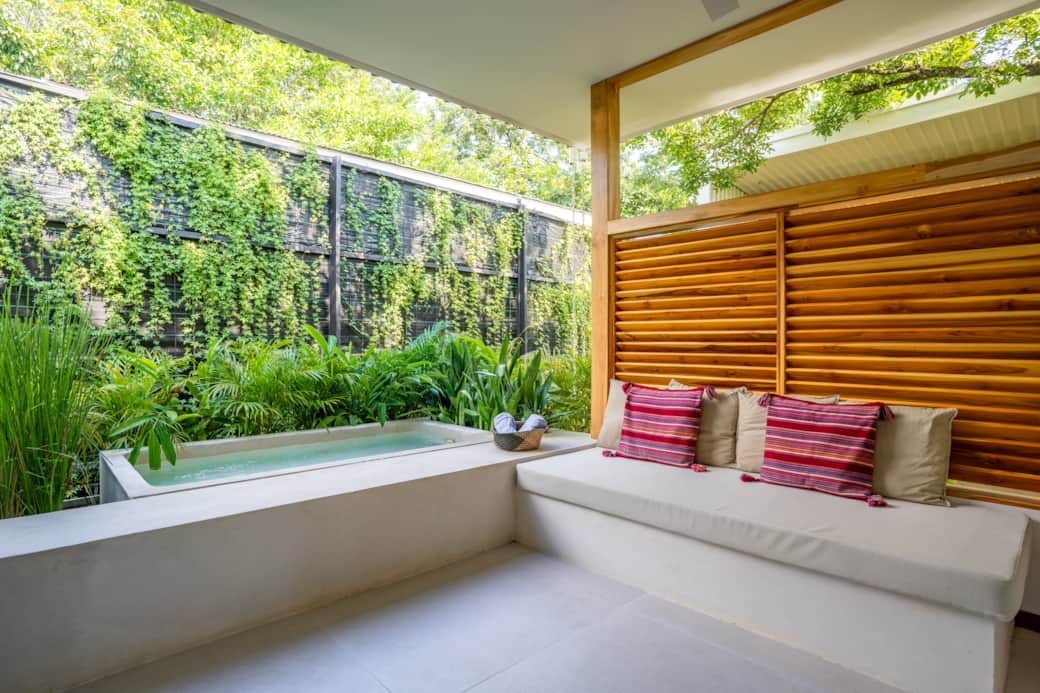 Private pool and lounge area