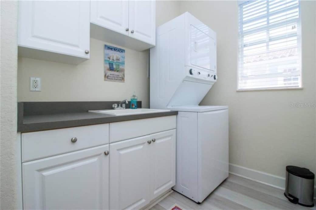 Private laundry room in unit