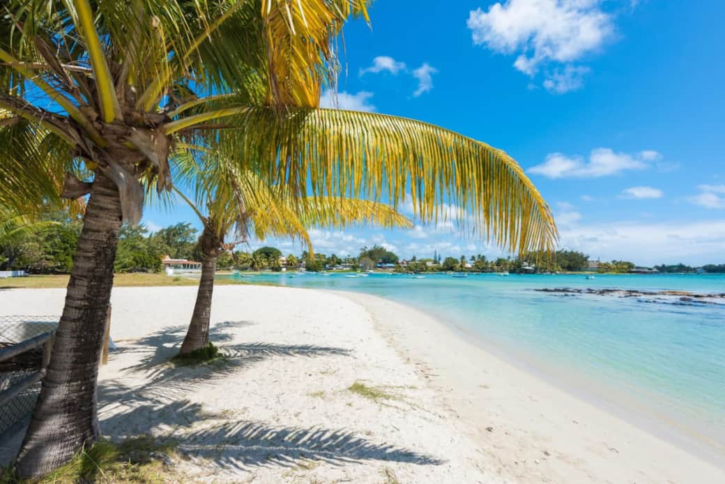 Grand Gaube Public Beach - on the right ideal for children to swim. Its 5-6 mins walk