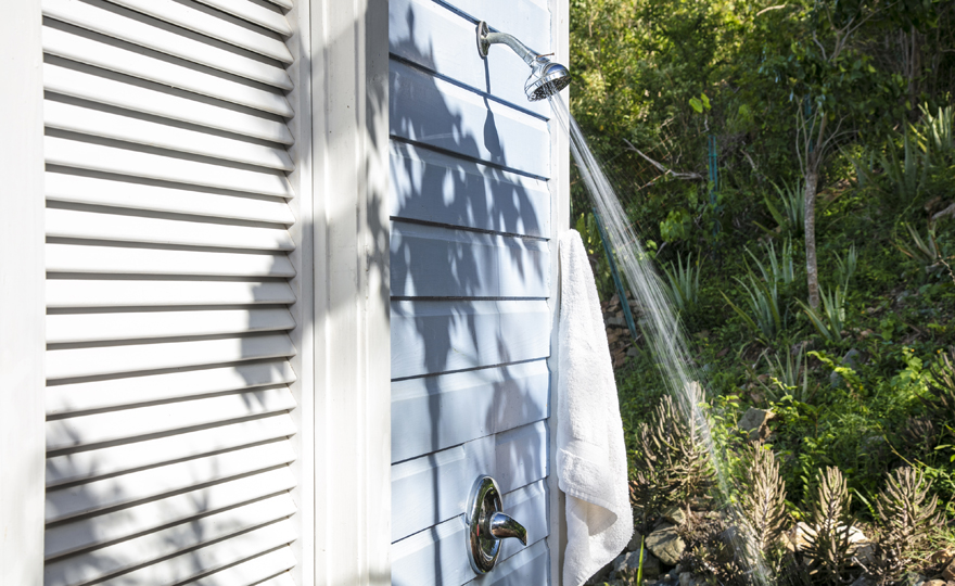 Outdoor Shower for washing sand after the beach