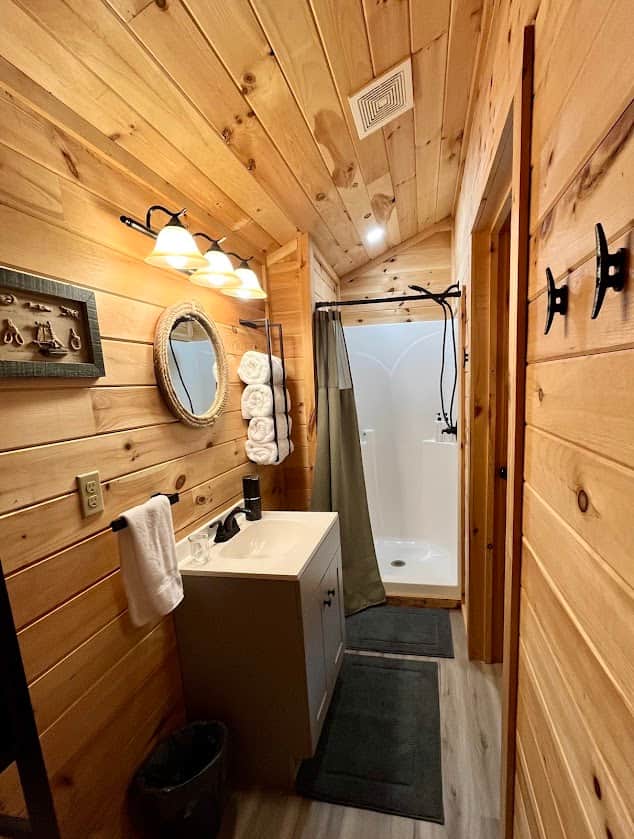 Master bathroom view.