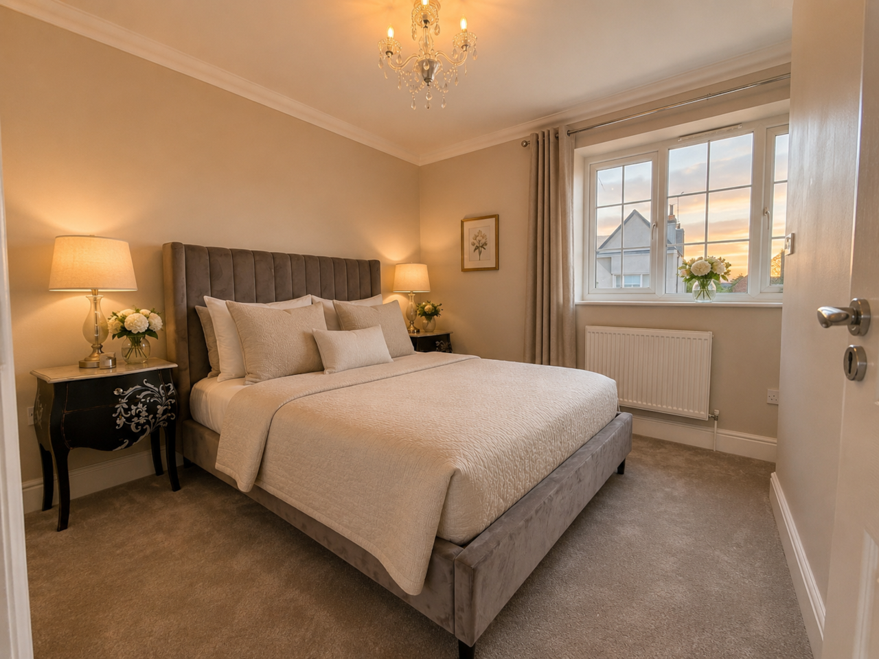 Master bedroom with King bed and ensuite