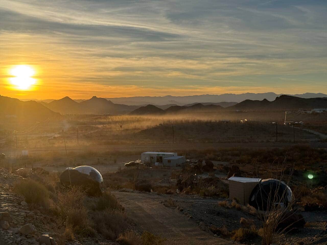 Sunset over Big Bend from Space Pod 012