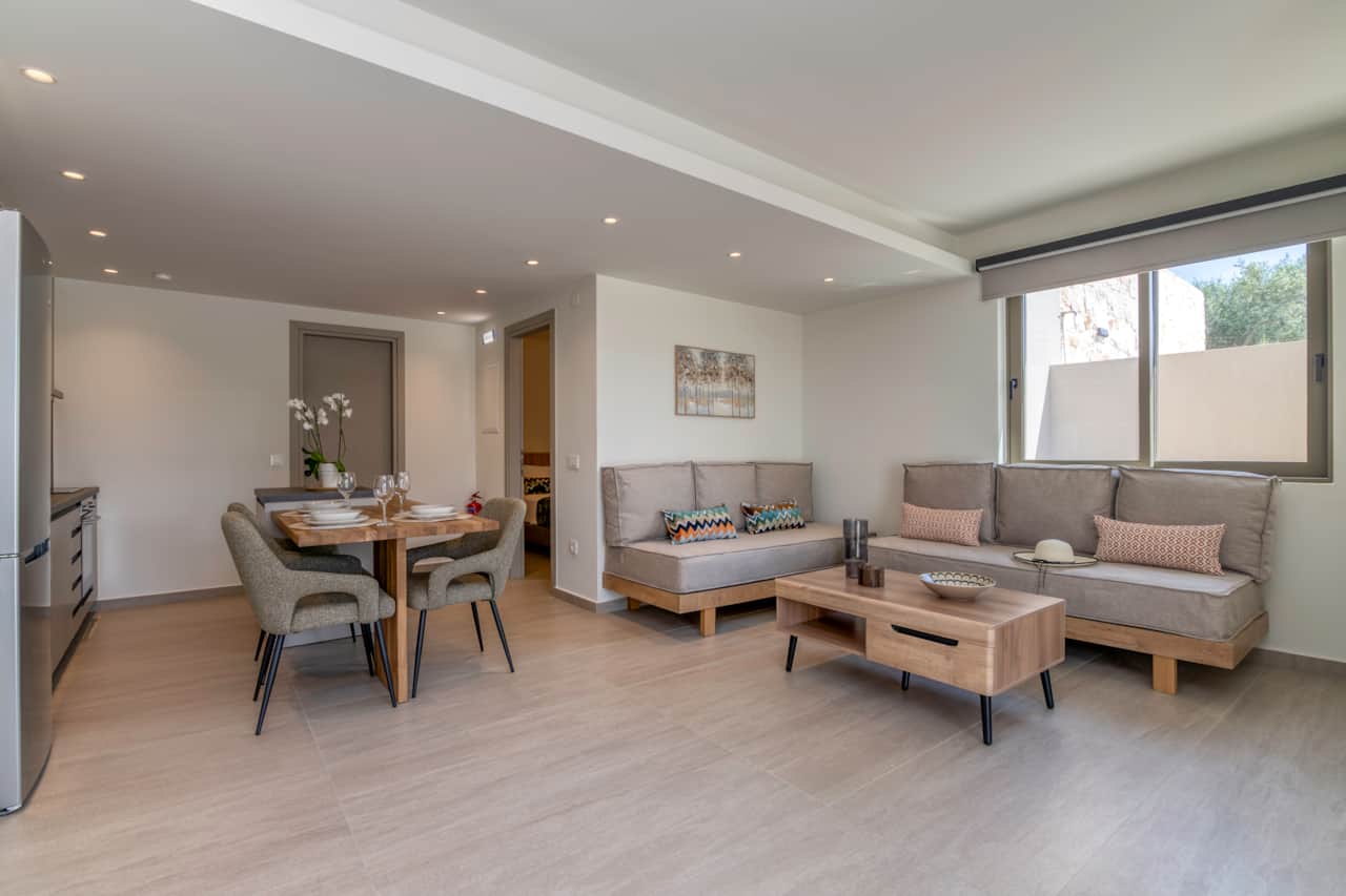 Open plan dining and living area
