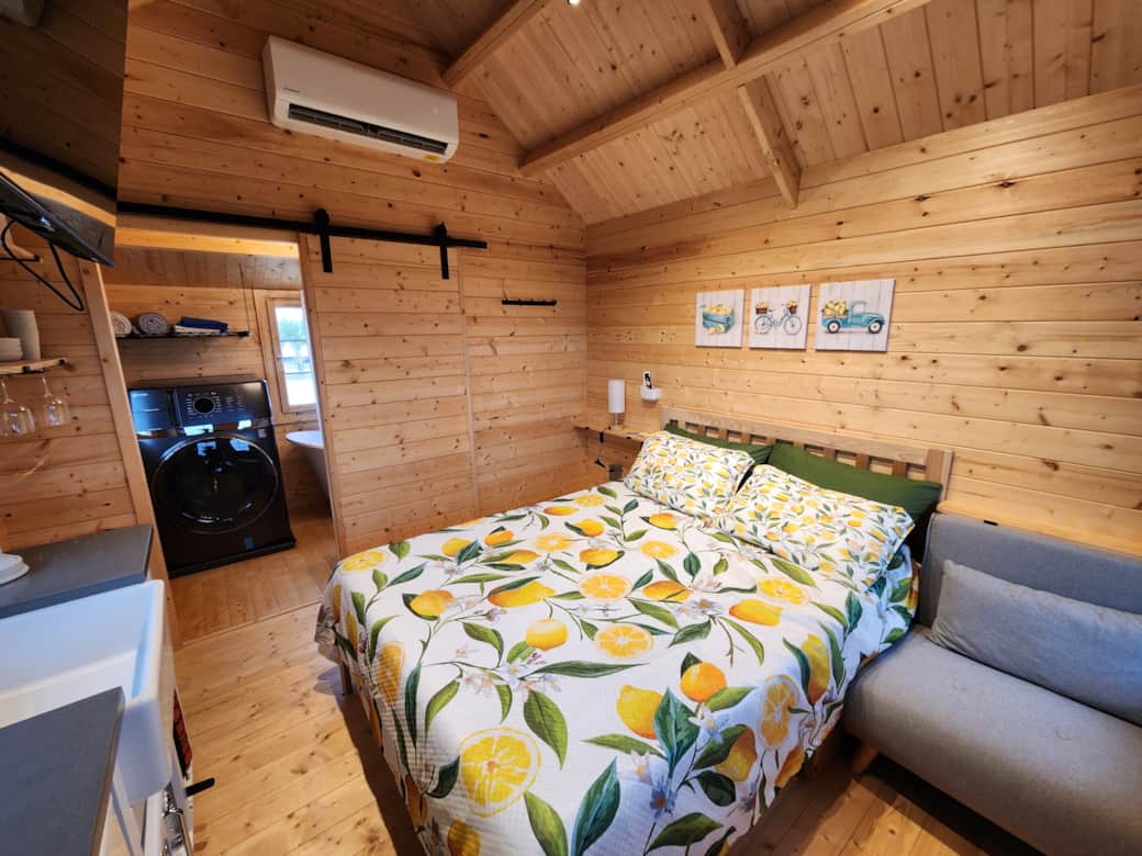 "Lemon Drop" Interior - All BOLI Bunkies have the same furniture configuration. Theme may vary.