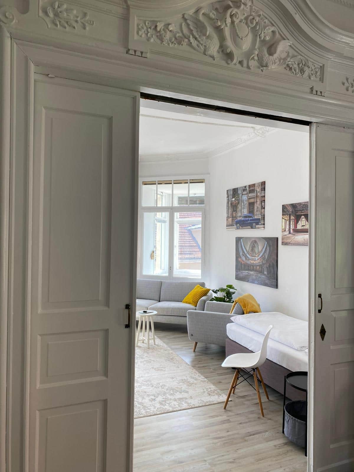 Blick ins Schlafzimmer