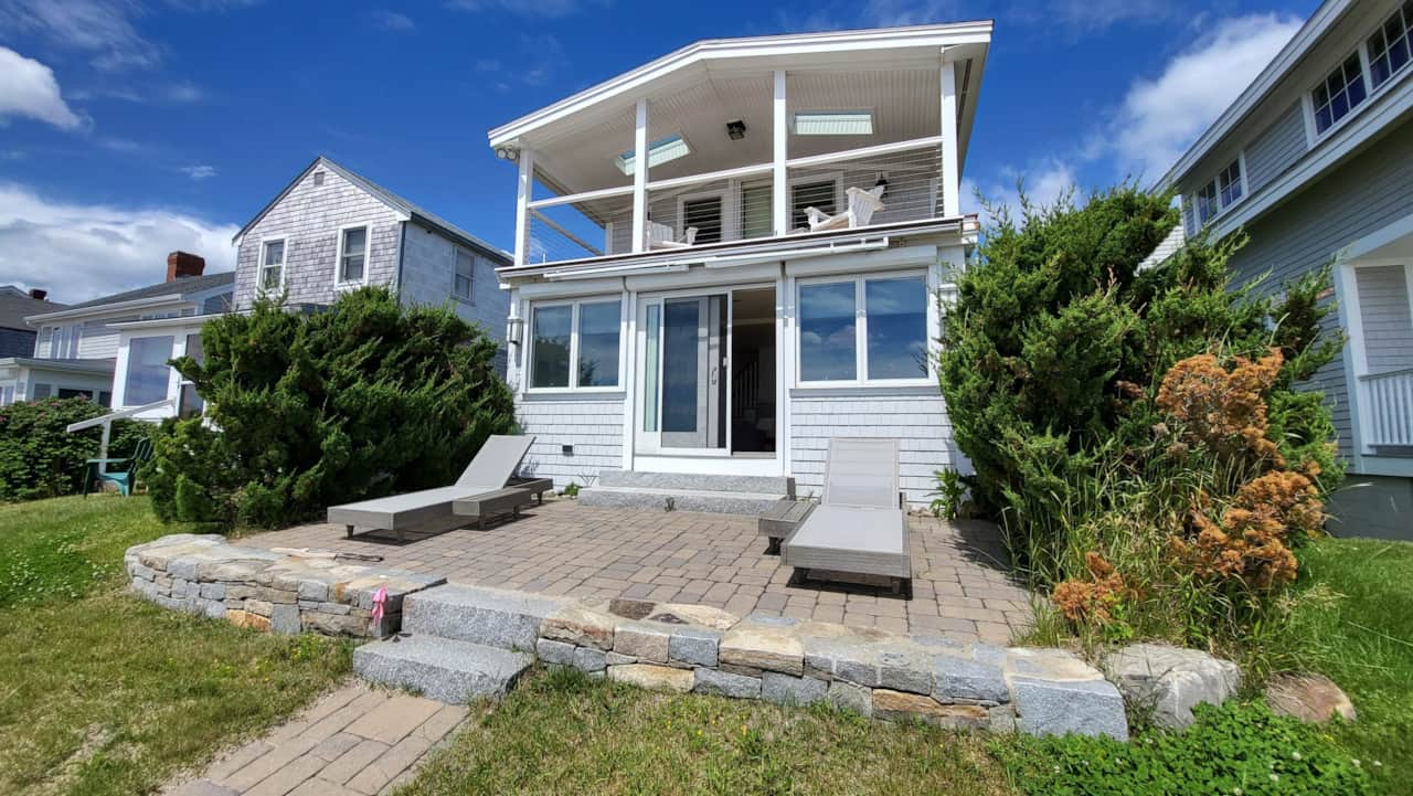 Back deck and path to the beach
