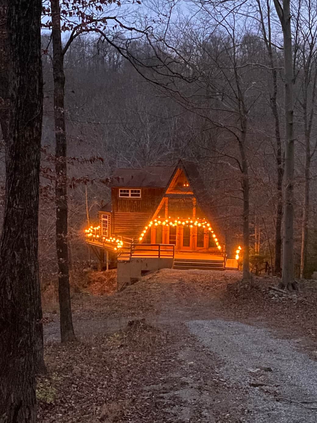 View from top of the driveway