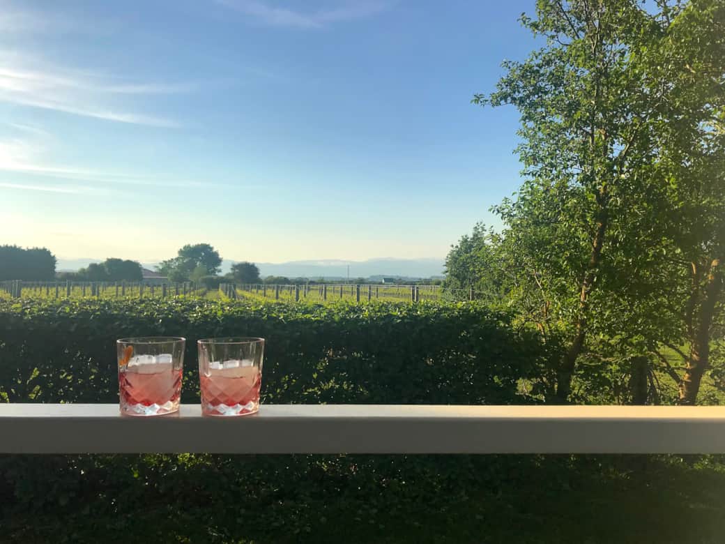 From cottage porch