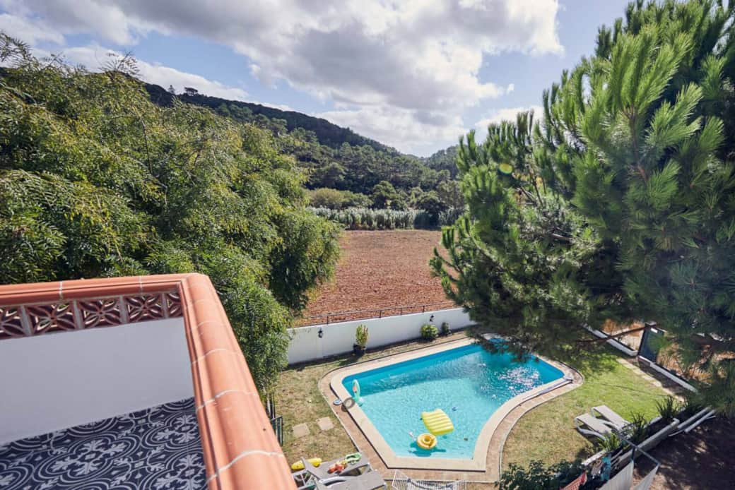 Private balcony pool view Private balcony pool view