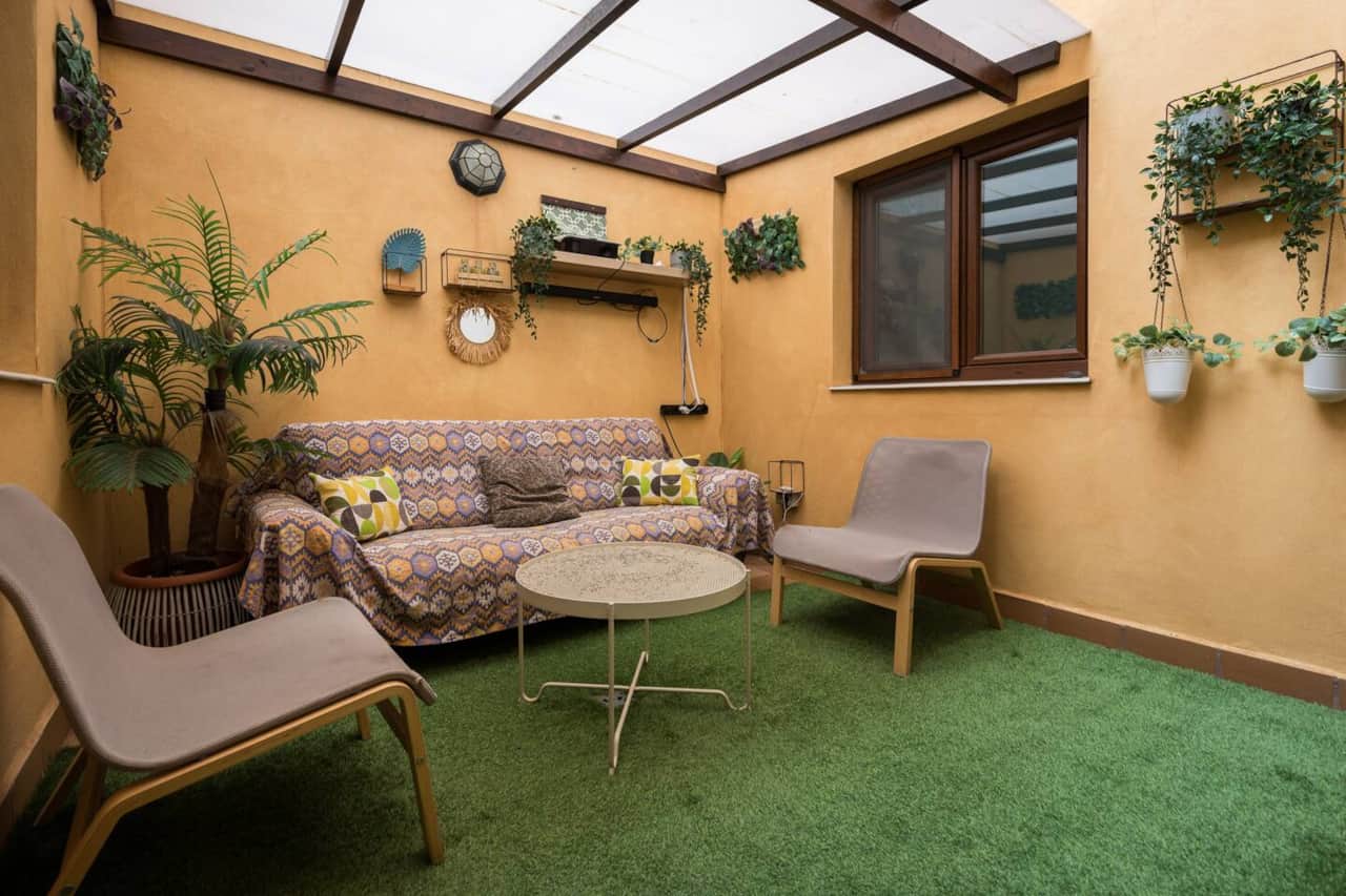 Lower Floor Cinema Terrace patricianly covered