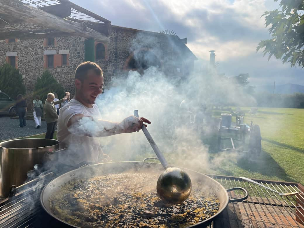 BBQ and home made paellas