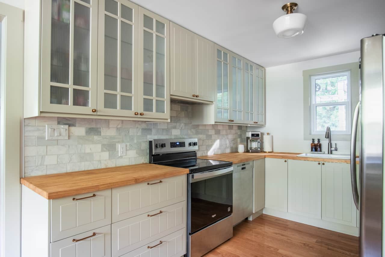 Renovated kitchen stocked with essentials 