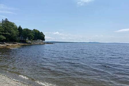 Great place to launch a kayak, with views of Acadia National park and Cadillac mountain.