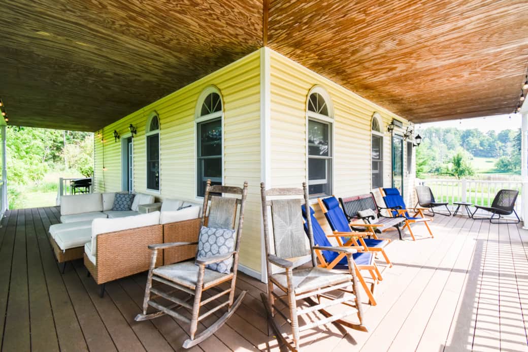 Coffee on the porch in the morning is a daily activity