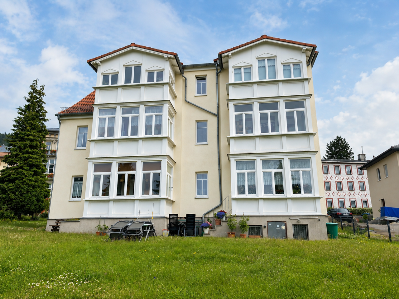 Rückseite, oben Links die FeWo
