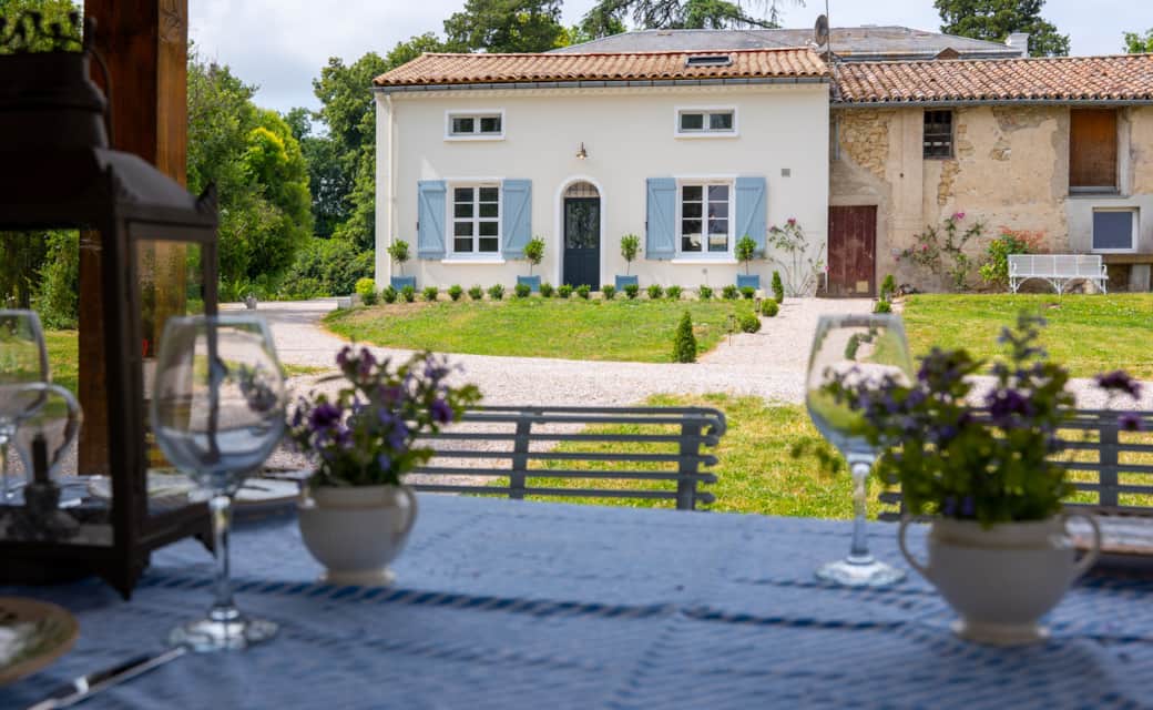 The view from the Outdoor Kitchen, looking back towards Petite Mirabel The view from the Outdoor Kitchen, looking back towards Petite Mirabel