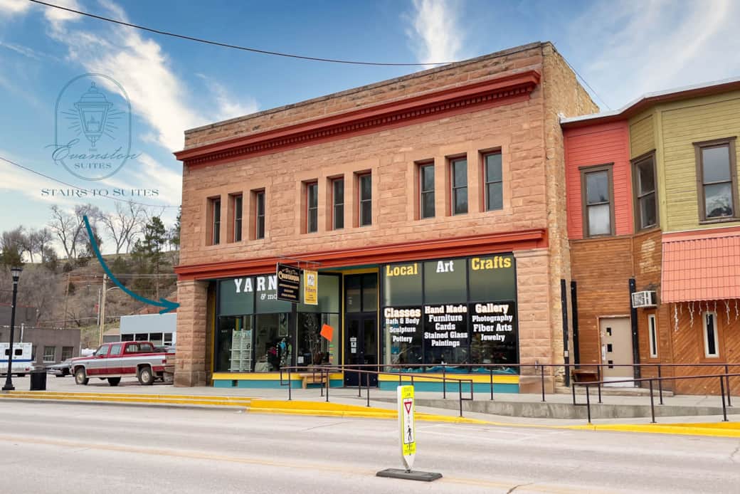 All suites are located on the second floor, about 30 steps up.