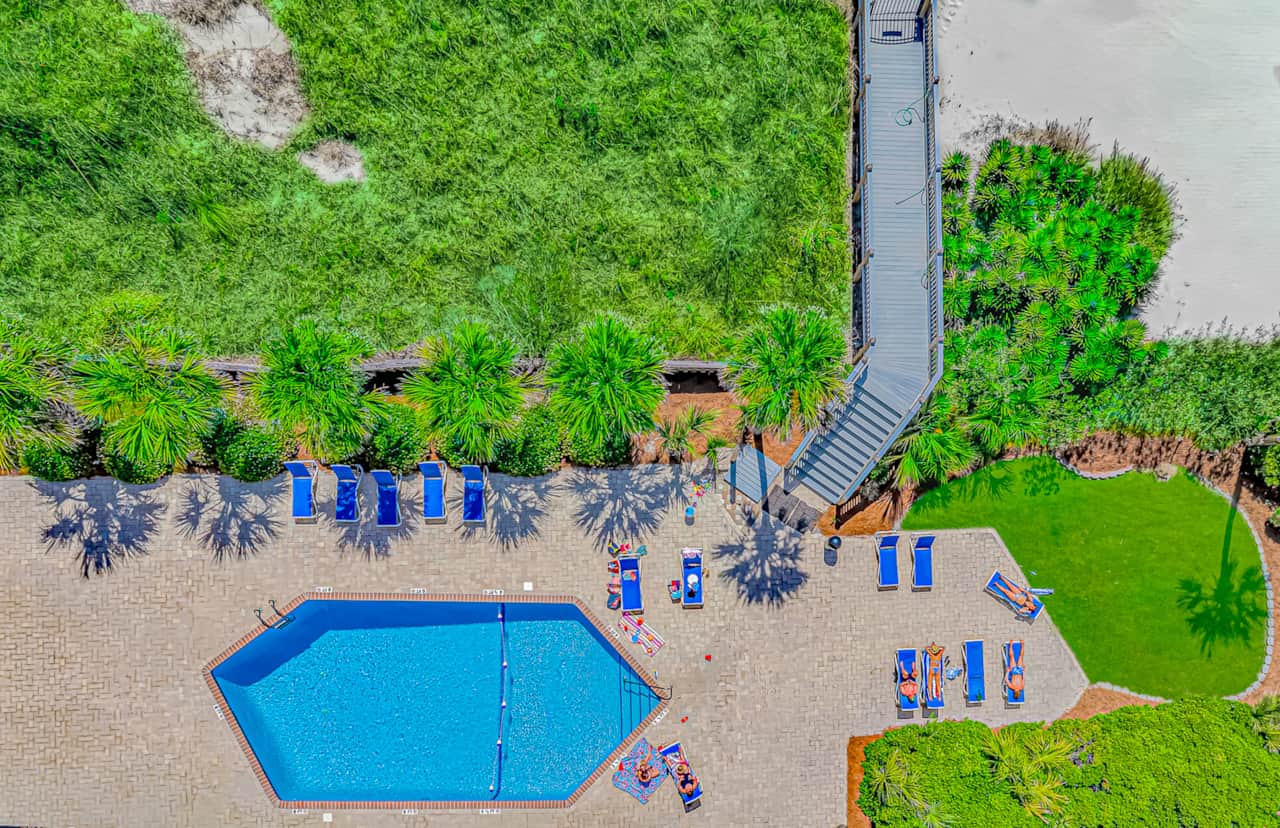 Oceanfront pool with direct beach access 