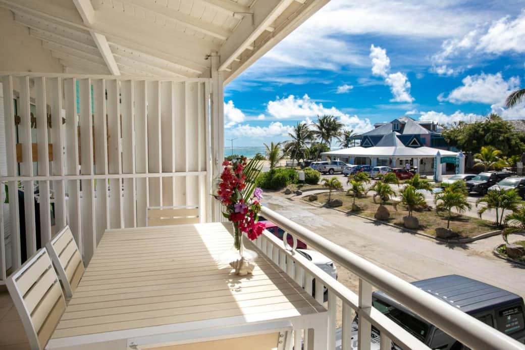 Dining area on the terrace Beach Loft