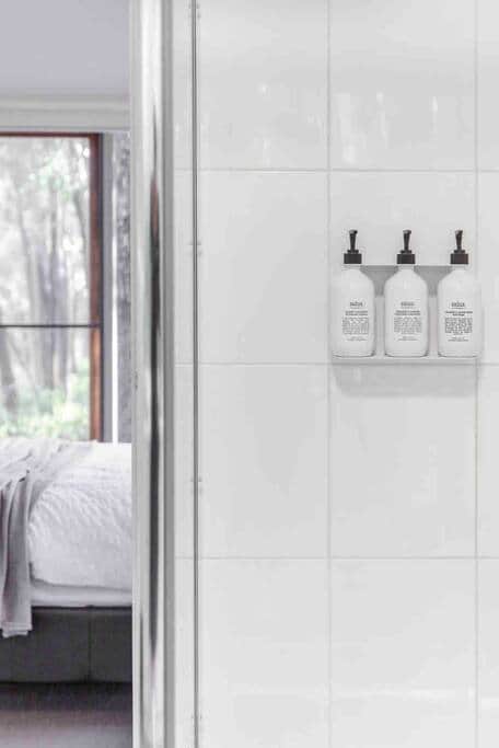 Salus Body Spa products in the bathroom
