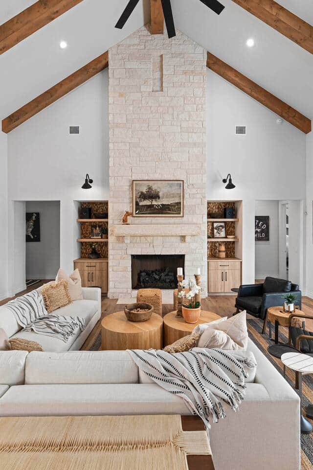 Sip French wine, stream your favorites, and savor the Texas Hill Country vibe in this beautifully designed living room.