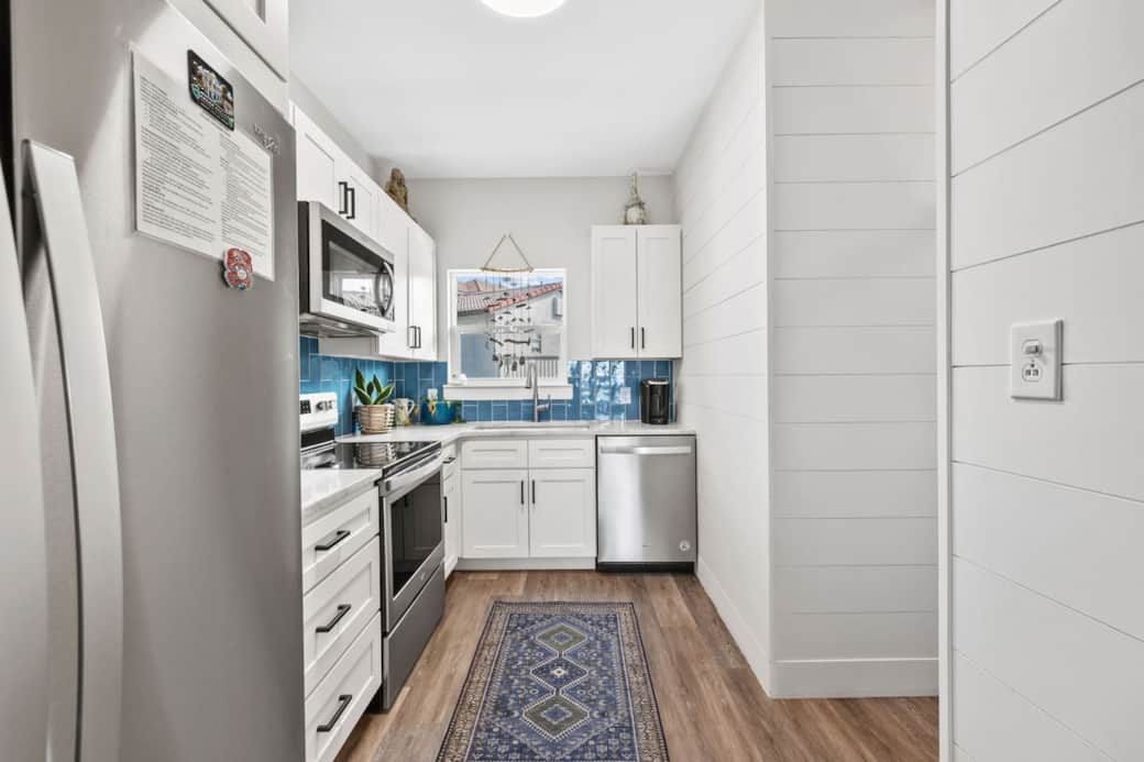 Beautiful updated kitchen fully stocked with Keurig coffee maker traditional coffee maker, tea kettle, toaster, pots, pans, basic seasonings, etc. Starter kit of coffee k-cup pods, sugar, and creamer provided to get you through the first few days. Beautiful updated kitchen fully stocked with Keurig coffee maker traditional coffee maker, tea kettle, toaster, pots, pans, basic seasonings, etc. Starter kit of coffee k-cup pods, sugar, and creamer provided to get you through the first few days.