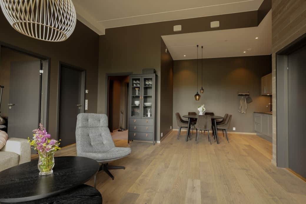 Åpen stue/kjøkkenløsning