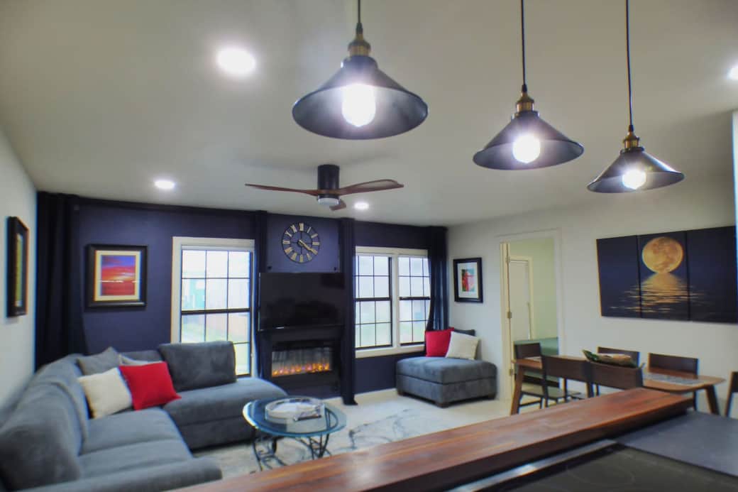 Open Living, Dining, and Kitchen so your always able to watch TV or enjoy each other's company.