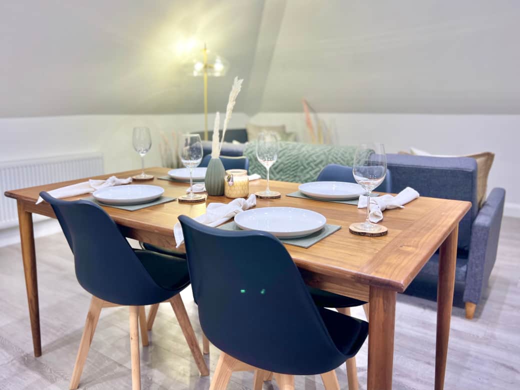 Dining Area: Table and chairs to sit four for memorable meals and lively conversations!