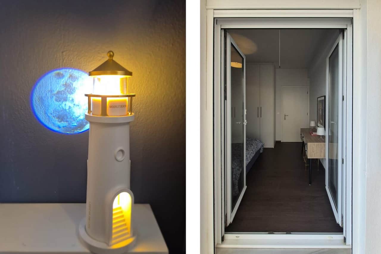 The bedroom is located at the rear for absolute peace and privacy, offering a closed space with a large wardrobe and soft, comfortable bedding. It is designed for restful nights, and features its own air conditioning for a perfect sleep. Always cool.