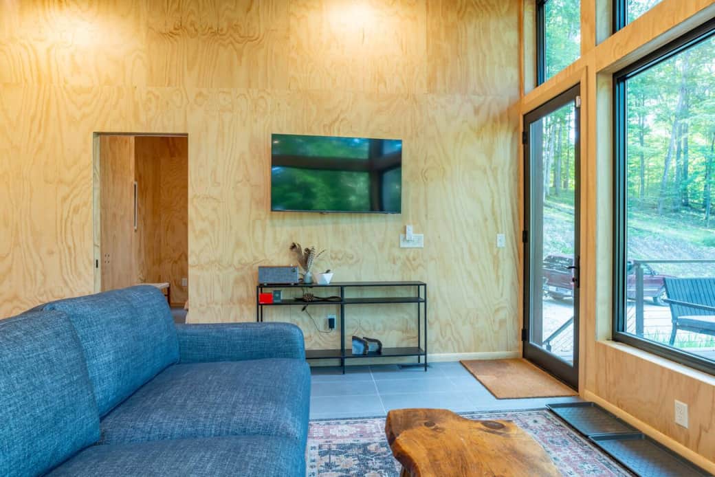 55” Smart TV with modern console, perfect for streaming your favorite shows or movies. The Hemwood offers fiber WiFi for fast, reliable connection during your stay.