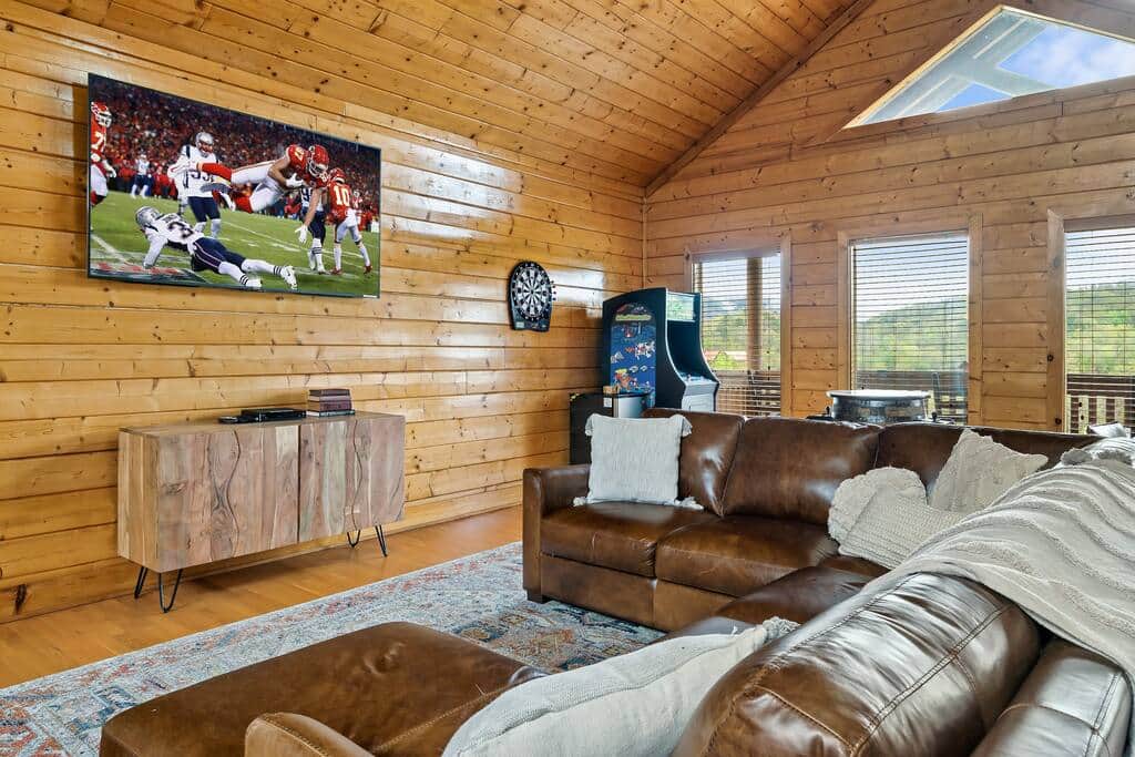 1 of 2 living rooms - sink on the couch and enjoy some TV after a long day outdoors